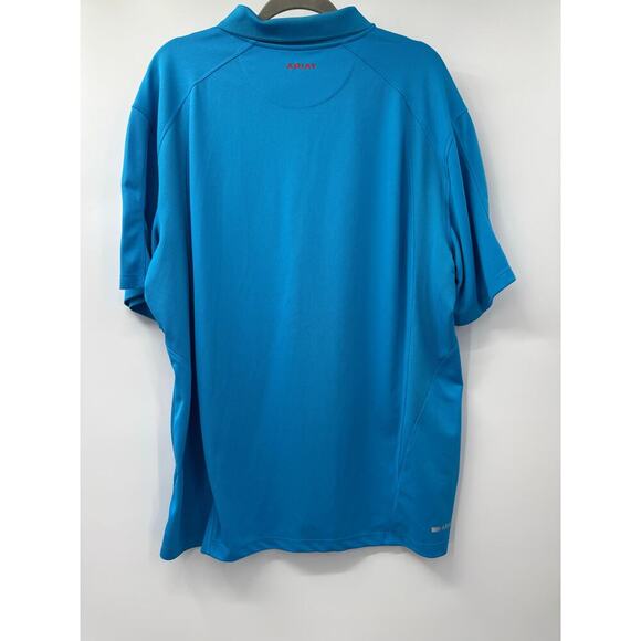 Ariat Tek Polo Men's XL Blue Performance Heat Series Active Collar Shirt Outdoor - Picture 5 of 9